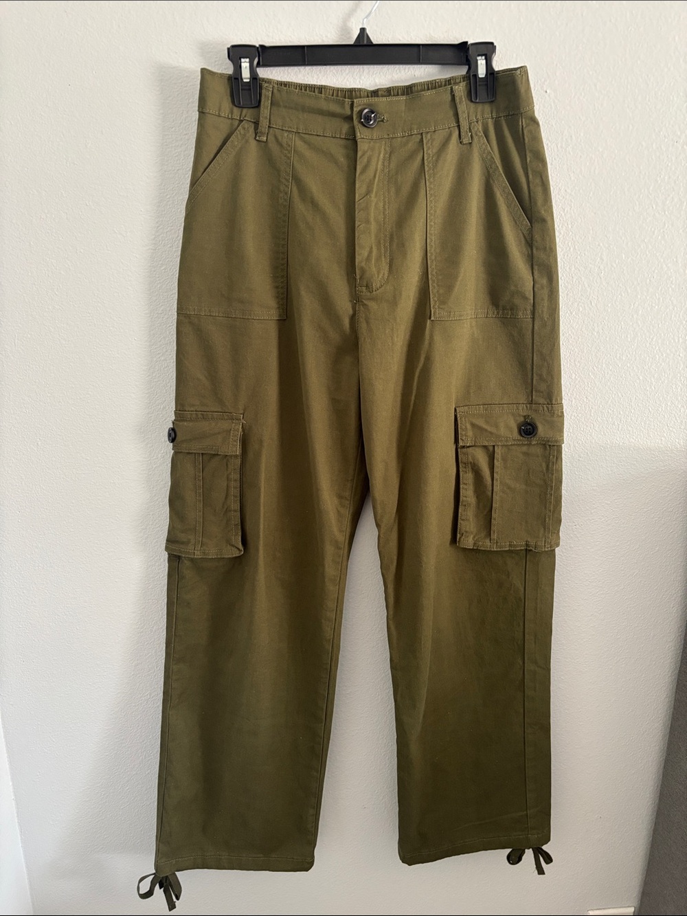 High Waisted Olive Cargo Pants